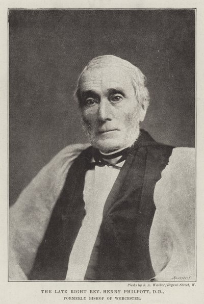 A néhai jobboldali tiszteletes, Henry Philpott, DD, korábban Worcester püspöke alkotó: English Photographer