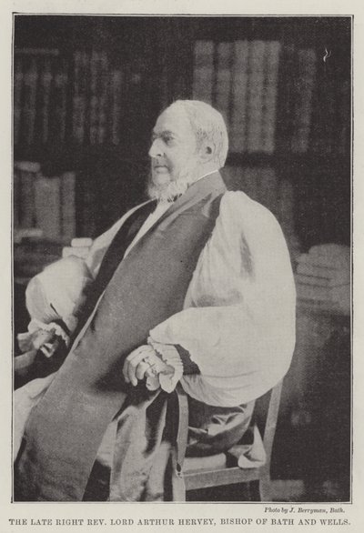 A néhai jobboldali tiszteletes, Lord Arthur Hervey, Bath and Wells püspöke alkotó: English Photographer