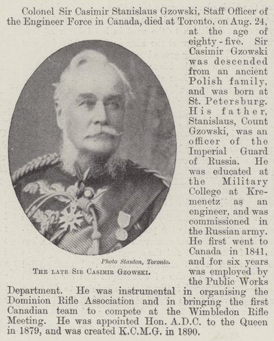 A néhai Sir Casimir Gzowski alkotó: English Photographer