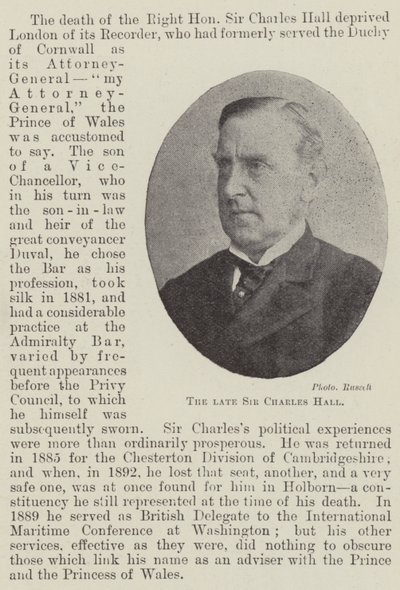 A néhai Sir Charles Hall alkotó: English Photographer