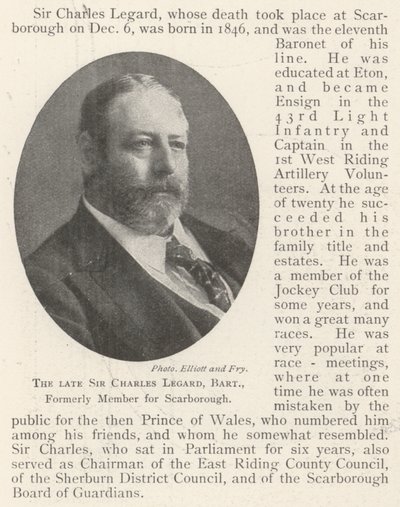 A néhai Sir Charles Legard, Baronet, korábban Scarborough tagja alkotó: English Photographer
