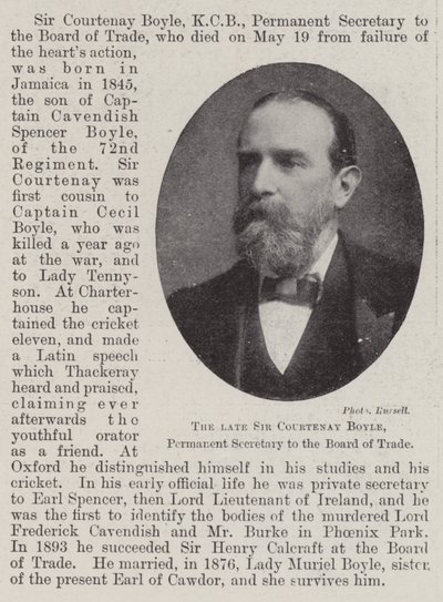 A néhai Sir Courtenay Boyle, a Kereskedelmi Tanács állandó titkára alkotó: English Photographer