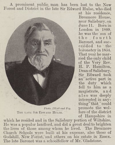 A néhai Sir Edward Hulse alkotó: English Photographer