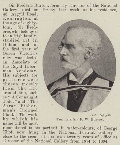 A néhai Sir F W Burton alkotó: English Photographer