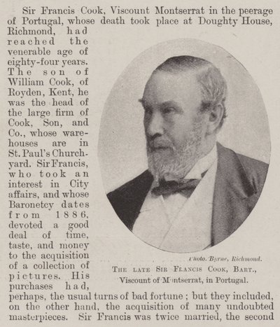 A néhai Sir Francis Cook, Baronet, Montserrat vikomtja, Portugáliában alkotó: English Photographer