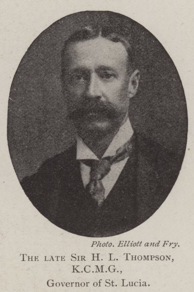 A néhai Sir H L Thompson, KCMG, St Lucia kormányzója alkotó: English Photographer