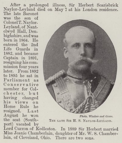 A néhai Sir H S Naylor-Leyland alkotó: English Photographer