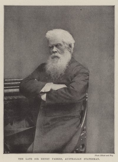 A néhai Sir Henry Parkes, ausztrál államférfi alkotó: English Photographer
