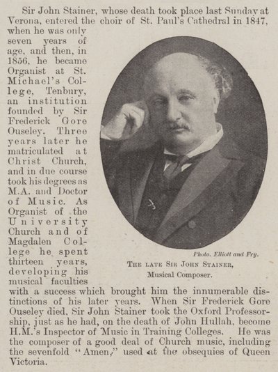 A néhai Sir John Stainer zeneszerző alkotó: English Photographer