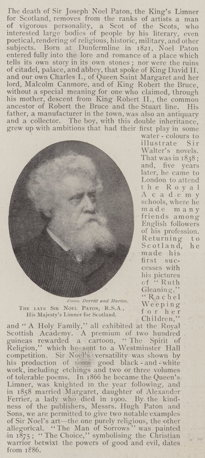 A néhai Sir Noel Paton, RSA, Limner Őfelsége Skóciáért alkotó: English Photographer