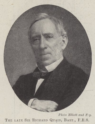 A néhai Sir Richard Quain, Baronet, FRS alkotó: English Photographer
