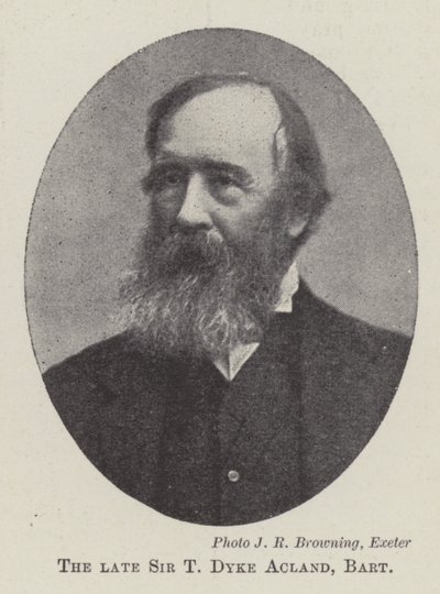 A néhai Sir T Dyke Acland, Baronet alkotó: English Photographer