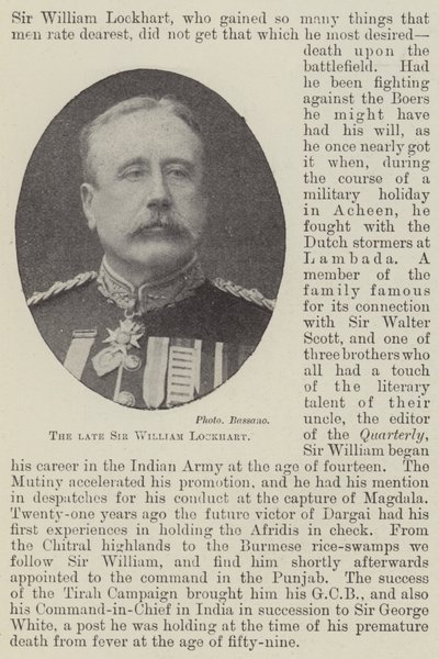 A néhai Sir William Lockhart alkotó: English Photographer
