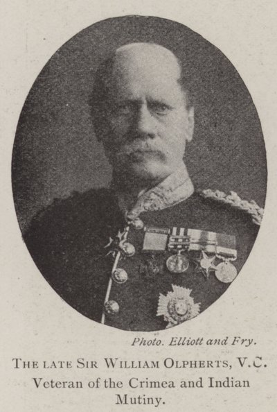 A néhai Sir William Olpherts, VC, a Krím-félsziget és az indiai lázadás veteránja alkotó: English Photographer