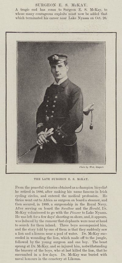 A néhai E S McKay sebész alkotó: English Photographer