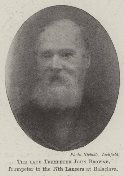 A néhai John Browne trombitás, a balaclavi 17. Lancers trombitása alkotó: English Photographer