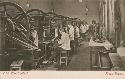 A londoni Royal Mint sajtóterme alkotó: English Photographer