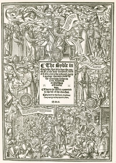 A Cranmers Bible címlapja, i.sz. 1540 alkotó: English Photographer