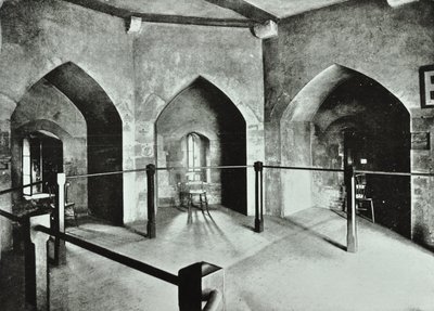 Tower of London, Tower Hill: állami börtönterem a Beauchamp Towerben, 1895 alkotó: English Photographer