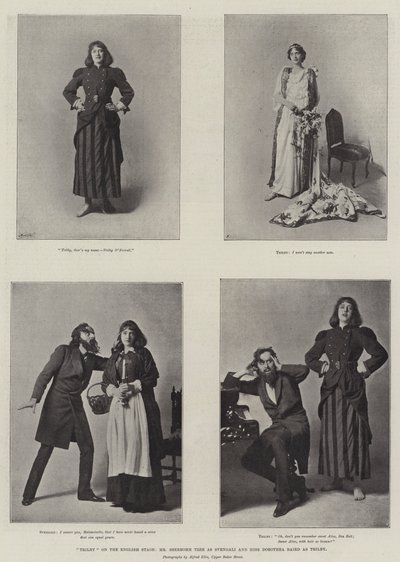 Trilby az angol színpadon, Mr Beerbohm Tree Svengaliként és Miss Dorothea Baird mint Trilby alkotó: English Photographer