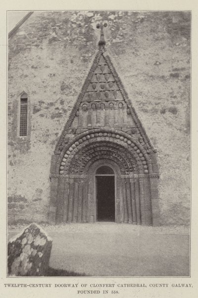 558-ban alapított Clonfert-székesegyház 12. századi bejárata, Galway megye alkotó: English Photographer