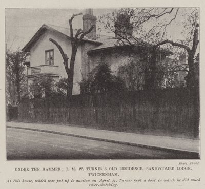 Under the Hammer, J M W Turners Old Residence, Sandycombe Lodge, Twickenham alkotó: English Photographer