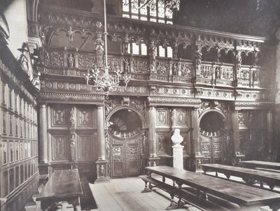 Kilátás a Middle Temple Hall belső terére, London, 1885 alkotó: English Photographer