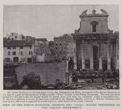 Kilátás a Forum Romanumról, az olasz kormánynak bemutatott Fiori-házakkal alkotó: English Photographer