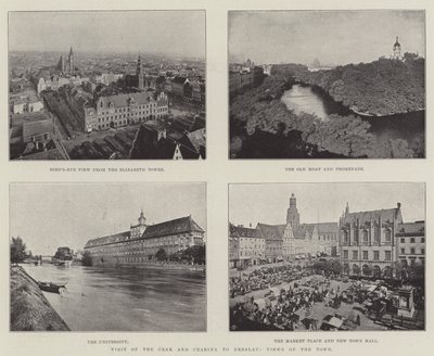 A cár és a cárnő látogatása Breslauban, Kilátás a városra alkotó: English Photographer