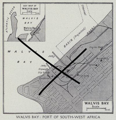 Walvis Bay, Délnyugat-Afrika kikötője (f/w fotó) alkotó: English Photographer