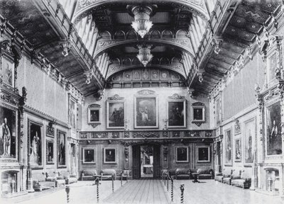 Waterloo Chamber, Windsor Castle (f/w fotó) alkotó: English Photographer