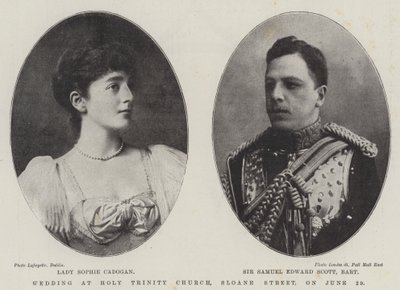 Esküvő a Szentháromság-templomban, Sloane Streeten, június 29-én alkotó: English Photographer