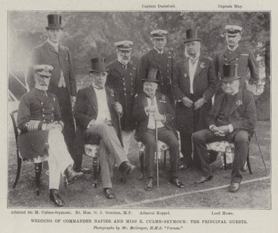 Napier parancsnok és Miss E Culme-Seymour, a fővendégek esküvője alkotó: English Photographer