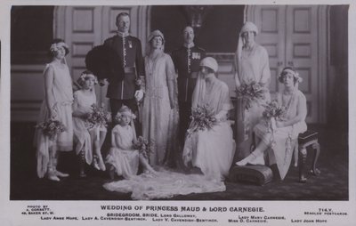 Maud hercegnő és Lord Carnegie esküvője (f/w fotó) alkotó: English Photographer