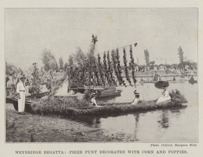 Weybridge Regatta, kukoricával és mákkal díszített díjpont alkotó: English Photographer