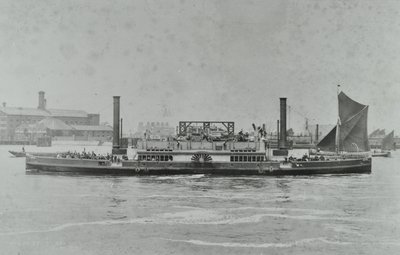 Woolwich Ferry: komp a folyón, 1896 alkotó: English Photographer