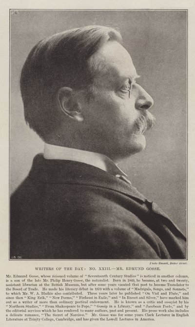 A nap írói, Edmund Gosse alkotó: English Photographer