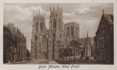 York Minster, nyugati front (f/w fotó) alkotó: English Photographer
