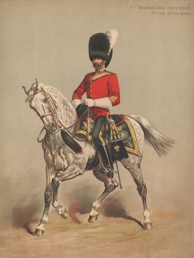 2. dragonyosok, Royal Scots Greys, tiszt, felülvizsgálati sorrend alkotó: English School