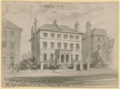 420 Camden Road, Holloway, Samuel Phelps, a színész utolsó lakhelye (wc papíron) alkotó: English School
