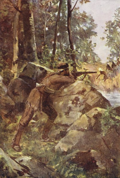 Egy Backwoodsman (színes litó) alkotó: English School