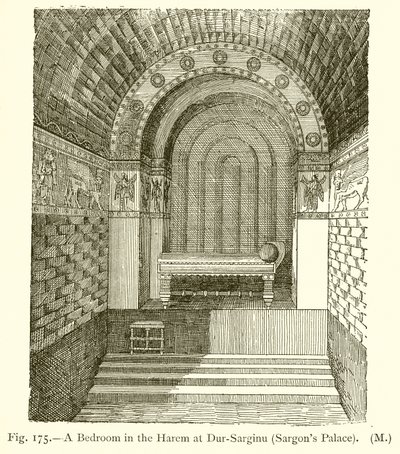 Hálószoba a háremben Dur-Sarginuban (Sargons Palace) alkotó: English School