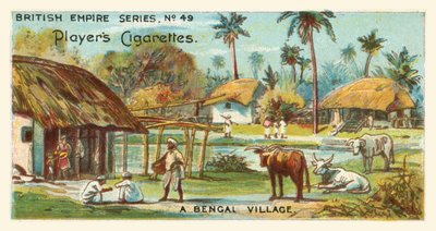 Egy bengáli falu (chromolitho) alkotó: English School
