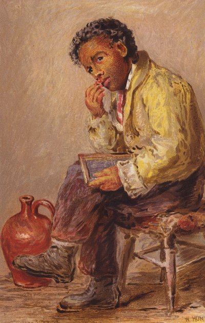 Barna tanulmány (színes litográfia) alkotó: English School
