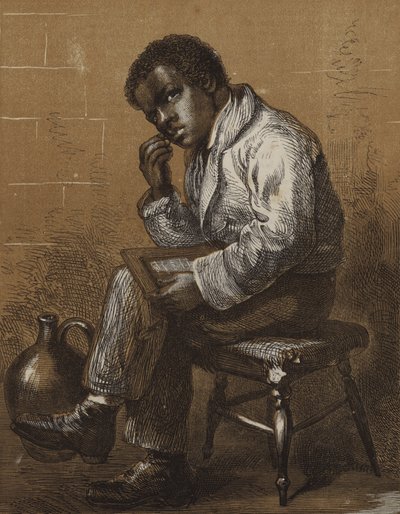 "Egy barna tanulmány" (metszet) alkotó: English School