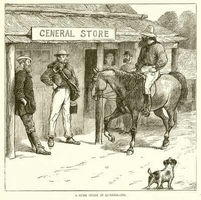 Egy Bush Store Queenslandben alkotó: English School