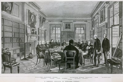 A kabinettanács a Downing Street 10-ben alkotó: English School