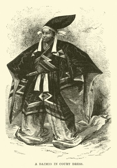 Egy Daimio udvari ruhában alkotó: English School