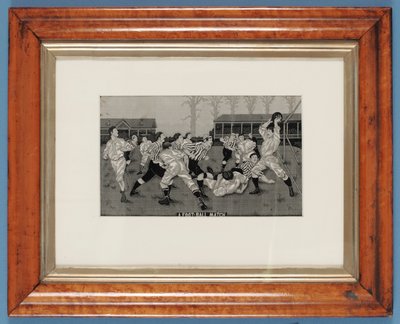 Egy futballmérkőzés (bw litográfia) alkotó: English School