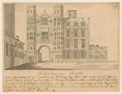 A Whitehall régi palotájához tartozó kapu alkotó: English School